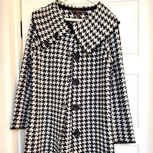 Houndstooth Sweater Jacket